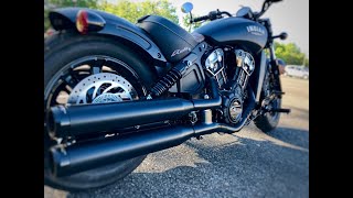 Indian Scout Bobber  worth changing the shocks [upl. by Ladiv495]