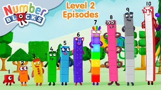 Numberblocks  Orange Level Two Episodes 🟠  Full Episodes [upl. by Ahsekim]