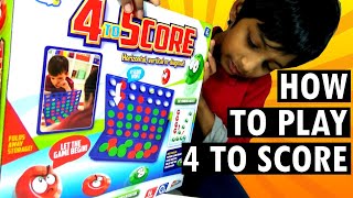 How To Play 4 To Score Game [upl. by Ayim]