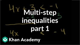 Multistep inequalities  Linear inequalities  Algebra I  Khan Academy [upl. by Enyehc]