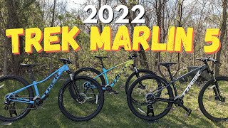 New Trek Marlin Is Here Whats Changed  2022 Trek Marlin 5 Mountain Bike [upl. by Gussy]