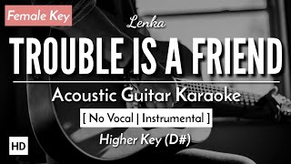 Trouble Is A Friend Karaoke Acoustic  Lenka HQ Audio [upl. by Ynavoj]