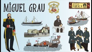 Biografía de Miguel Grau  Combate de Angamos  Guerra con Chile [upl. by Nerhtak200]