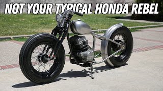 Honda Rebel 250 Bobber Build Part 3  Stance Check [upl. by Alimat]