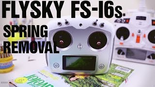 FlySky FSi6S Transmitter Throttle Spring Removal [upl. by Eichman]