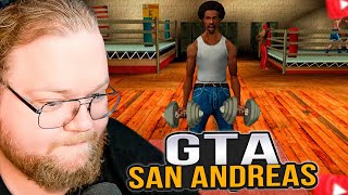 T2x2 ВПЕРВЫЕ ИГРАЕТ в GTA SAN ANDREAS 2 [upl. by Russell]