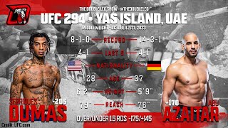 Sedriques Dumas vs Abu Azaitar UFC 294 Fight Breakdown [upl. by Ynohtnaed385]