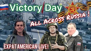 🇷🇺RUSSIA Celebrates WORLD WAR 2 Victory🪖Westerners outside of MOSCOW Testify💥🇺🇸🇬🇧🇩🇰🪆⚙️🛢️ [upl. by Iridissa]