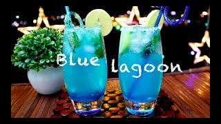 Blue Lagoon Mocktail Recipe  Blue Curacao Lemonade  Valentines Day Special  Summer Beverage [upl. by Hau]