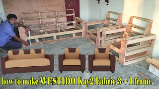 how to make WESTIDO Kay2 Fabric 3  1 framewooden sofa frame designsofa set frame wooden [upl. by Nyrtak]