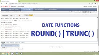 Oracle Tutorial  Date Functions ROUND  TRUNC [upl. by Bernstein]