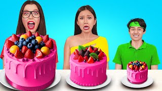 NEW 123 GO Big Vs Medium Vs Tiny Food Challenge  Testing Incredible Groceries [upl. by Legra500]