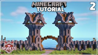 Minecraft Towers amp Entrances  Lets Build a Medieval Village  Ep2 [upl. by Schroth]