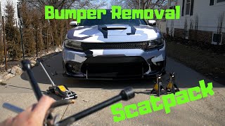 How To Dodge Charger Scatpack Front bumper removal [upl. by Rahs878]