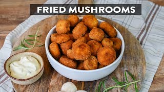 The Easiest Way to Make FRIED MUSHROOMS [upl. by Pergrim758]