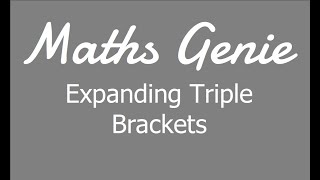 Expanding Triple Brackets [upl. by Bringhurst]