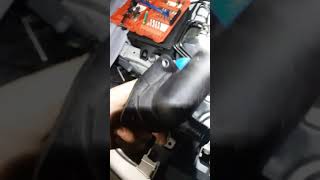 2004 Jaguar x350 XJ8 thermostat housing replacement and water pump [upl. by Arodal895]