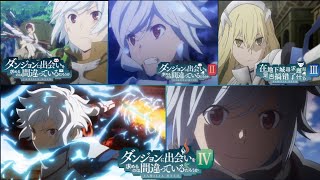 Danmachi All Openings 15  HD 60fps [upl. by Ylliw]