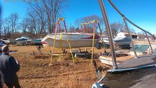 Lift and Flip Boat Work on Hull [upl. by Malca]