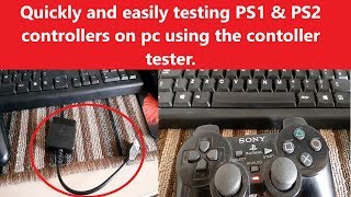 Quickly and easily testing PS1 amp PS2 controllers on pc using the contoller tester [upl. by Erhard894]