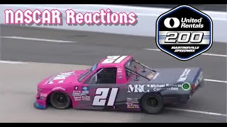 Zane Smith Wins Martinsville  2021 NASCAR Truck Reactions  United Rentals 200 [upl. by Shere]