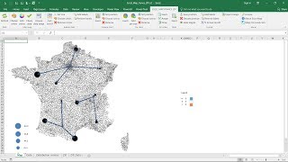 How to design a flow map for logistics with Excel Map [upl. by Blainey]