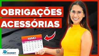 VOCÊ SABE QUAIS SÃO AS 10 OBRIGAÇÕES ACESSÓRIAS DO MÊS DE MAIO [upl. by Neitsirhc]