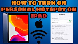 How to Turn Your iPad Into a WiFi Hotspot [upl. by Razal339]