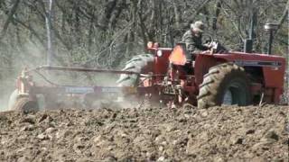 Plowing with AllisChalmers 185 tractor [upl. by Dragoon]