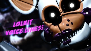 SFMFNAF Lolbit ucn voice lines collab part for NotMicah404 [upl. by Sordnaxela]