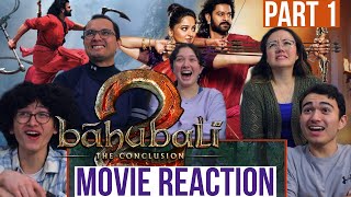 BAAHUBALI 2 FULL MOVIE REACTION  The Conclusion  Part 1  MaJeliv  Baahubali meets Devasena [upl. by Errol]