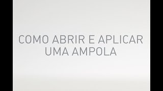 Cuidado da Pele  Como abrir e aplicar uma ampola [upl. by Silecara]