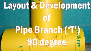 Layout and Development of Pipe Branch 90 degree [upl. by Torrance395]