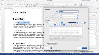 Tutorial Simple way of creating numbering headings and subheadings in Word [upl. by Willing]