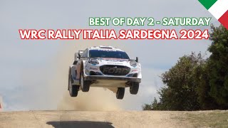 WRC RALLY ITALIA SARDEGNA 2024  SATURDAY HIGHLIGHTS  RALLY BEST OF [upl. by Drape853]