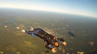 Skydiving Accident Backflying Turns To Terrifying Uncontrollable Spin [upl. by Chan759]