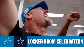 Lions vs Cowboys postgame locker room celebration [upl. by Ellimac458]