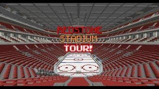 Minecraft Hockey Rink Tour RedStone Stadium PART 1 [upl. by Nollek]