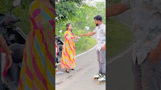 skating girl reaction shortvideo youtubeshorts shorts skatingboytana india [upl. by Cesaria794]