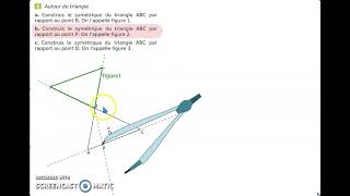 Symétrique dun triangle par rapport à un point [upl. by Trenna]