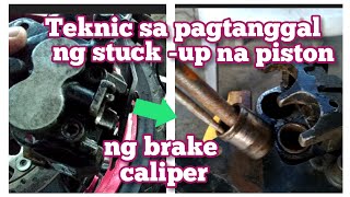 Paano tanggalin ang stuck up na piston ng brake caliper gamit ang teknicInken Diy Ph Teknic diy [upl. by Auqinehs]