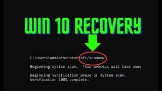 How to recover windows 10 corrupted files using SFC Command  SFC SCANNOW [upl. by Mccafferty]