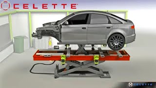 Celette car bench frame machine Griffon car measuring system universal jig car repair equipment [upl. by Nonac]