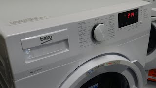 Beko WTL84141W 1400 Spin 8Kg Washing Machine Demonstration [upl. by Htabazile]