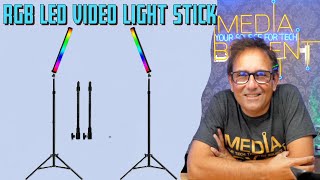 RGB Led Video Light Stick Wand with Stand 360° Full Color 25009500K [upl. by Nipha850]