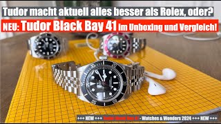 Tudor macht 2024 alles besser als Rolex  neue Black Bay 41 in SCHWARZ Unboxing M7941A1A0NU0003 [upl. by Jaella]