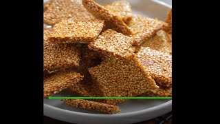 Sesame Chikki Recipe Making  నువ్వుల పట్టి [upl. by Smitty]