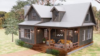 33 x 26 10m x 8m Cozy Cottage House  3 Bedrooms [upl. by Ahsenhoj]