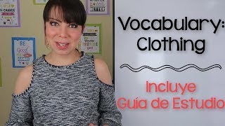 VOCABULARIO DE ROPA EN INGLÉS [upl. by Ludovico]