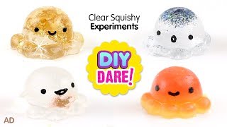 Aesthetic Clear Squishy Experiments AD  DIY Dare 3 [upl. by Redvers]